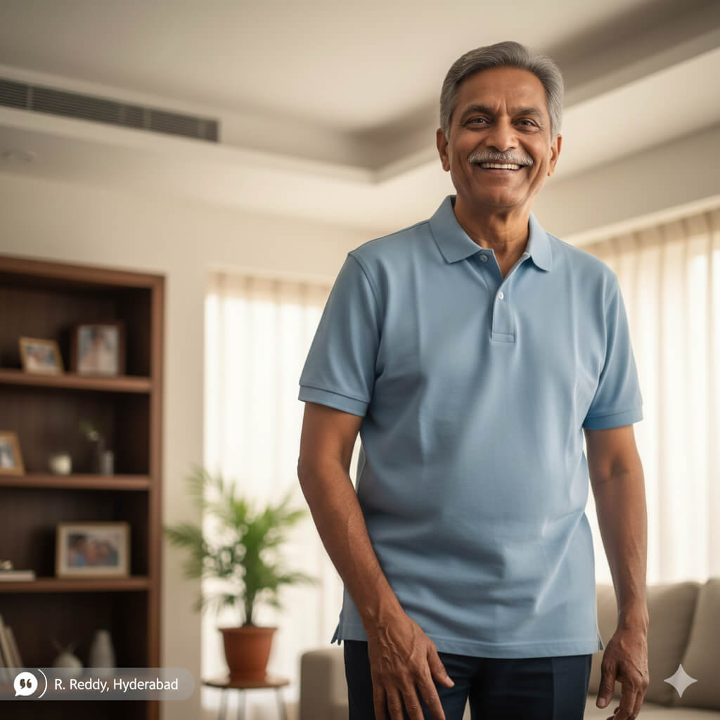 Genicular Artery Embolization (GAE)-knee replacement for male patient surgery failure treatment IR4uby Ram Kishore Gurajala Interventional Radiologist in India Hyderabad Chennai
