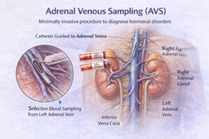 adrenal venous sampling diagram