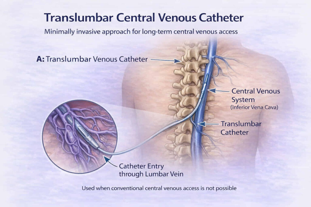diagram of external central venous access