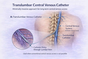 diagram of external central venous access