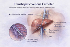 transhepatic venous catheter diagram