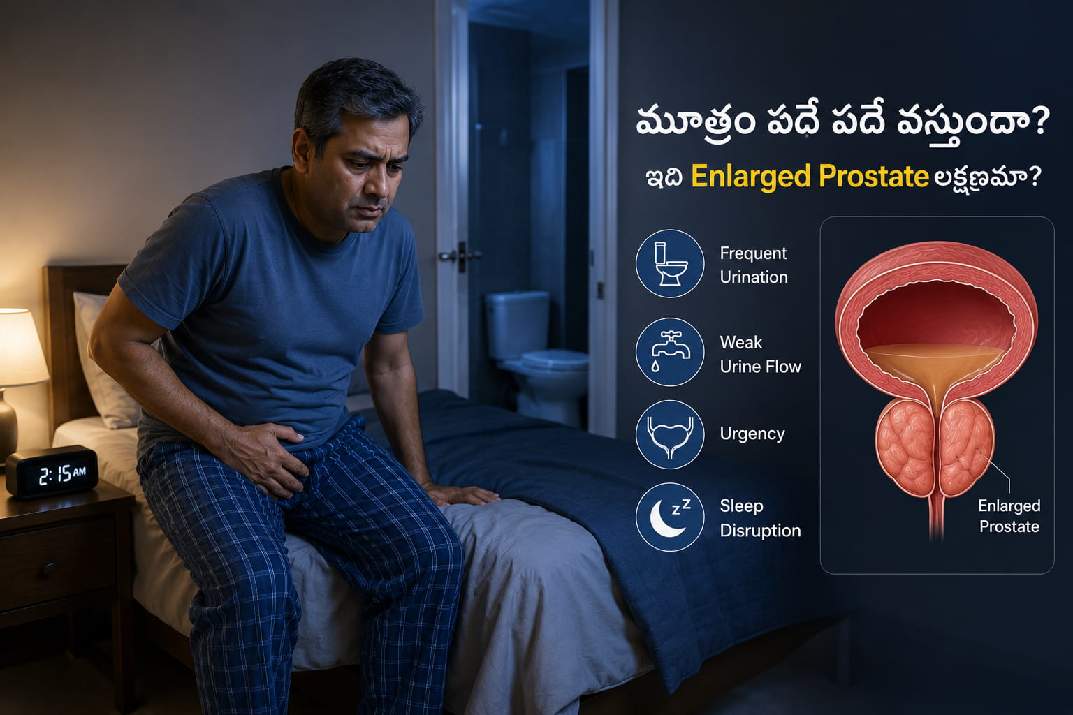 Frequent urination caused by enlarged prostate