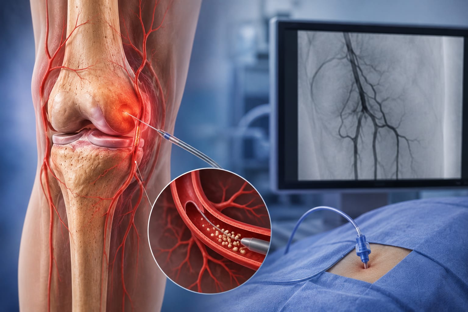 Genicular Artery Embolization for knee pain treatment