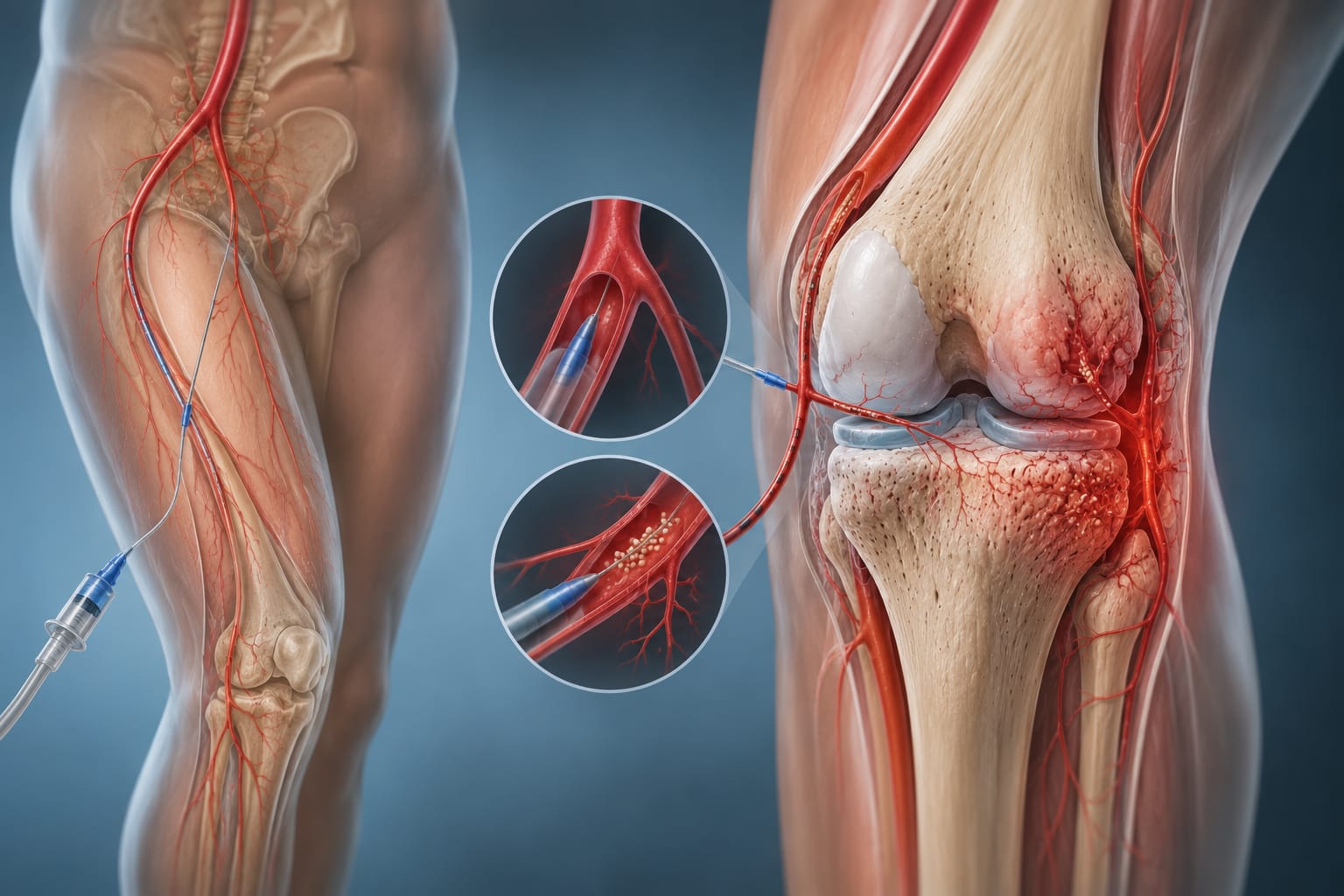 Genicular Artery Embolization procedure for knee pain