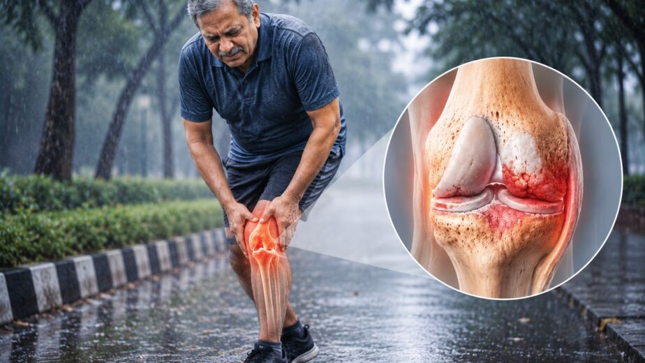 Knee pain worsening during the monsoon season