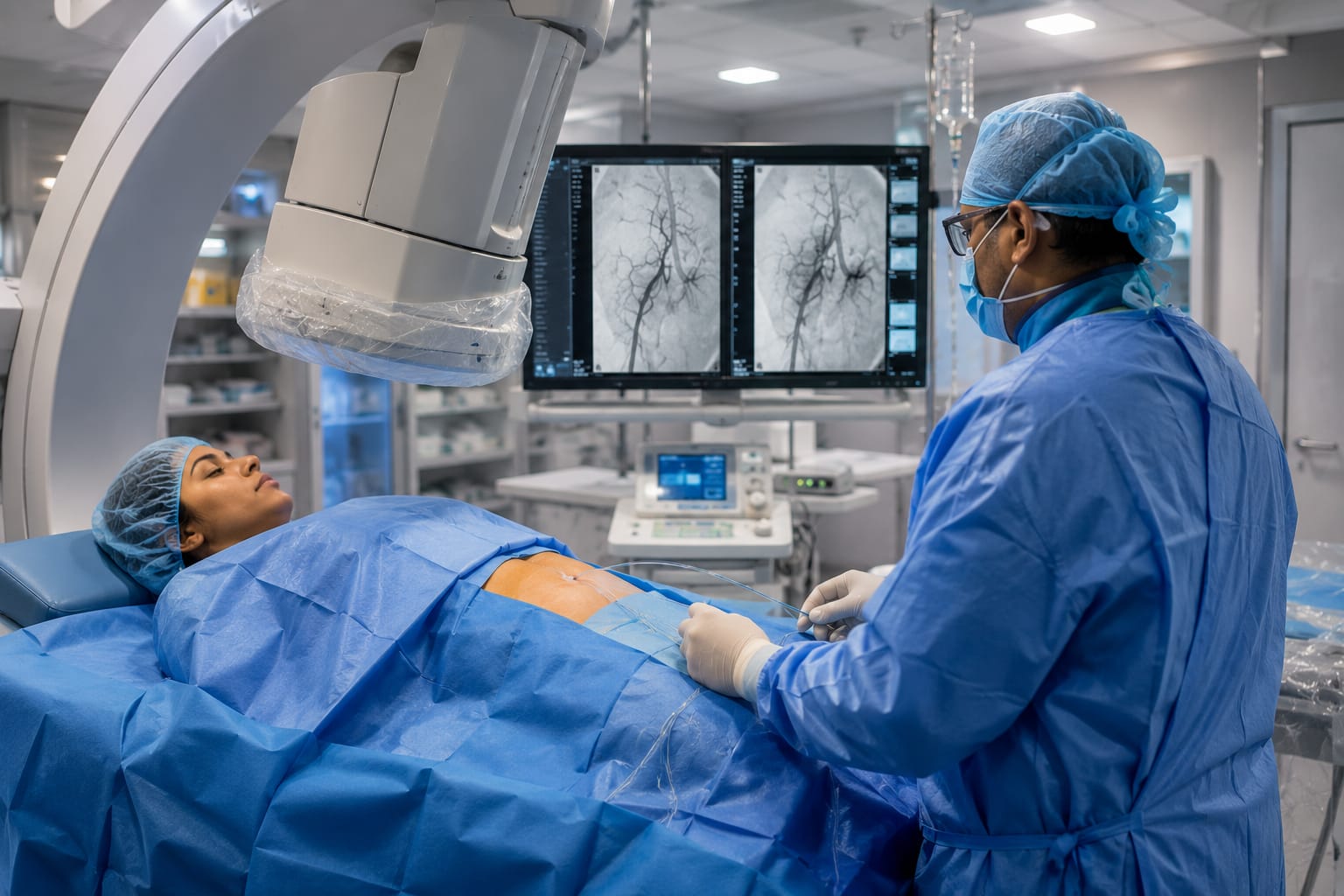 Ovarian Vein Embolization procedure for treating Pelvic venous disease